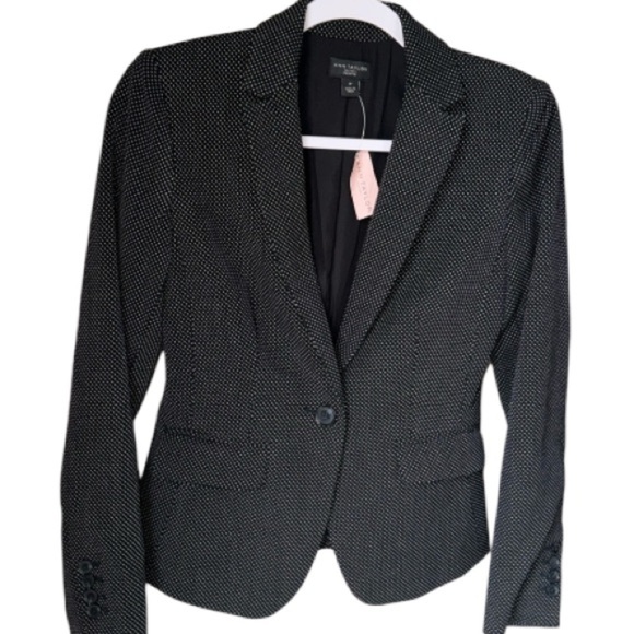 Ann Taylor blazer polka dot 0 petite NeW lined suit coat jacket - Picture 8 of 8
